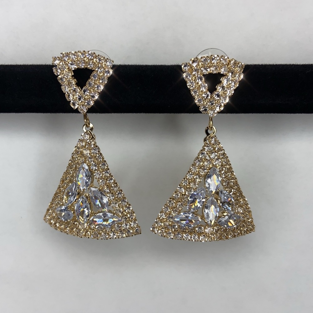 Embellished Statement Drop Earrings